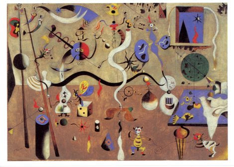 Carnival of Harlequin, 1924-1925 by Joan Miro - 5 X 7 Inches (Greeting Card)