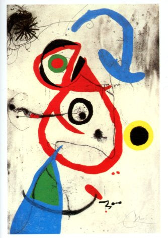 Barcelona, 1972-1973 by Joan Miro - 5 X 7 Inches (Greeting Card)