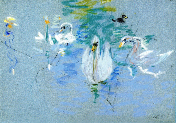 Swans / Cygnes, 1885 by Berthe Morisot - 5 X 7" (Greeting Card)