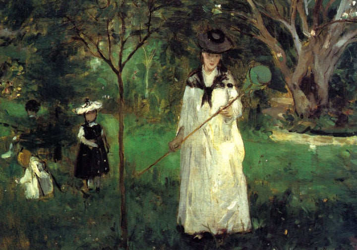 The Butterfly Hunt, 1874 by Berthe Morisot - 5X7" (Greeting Card)