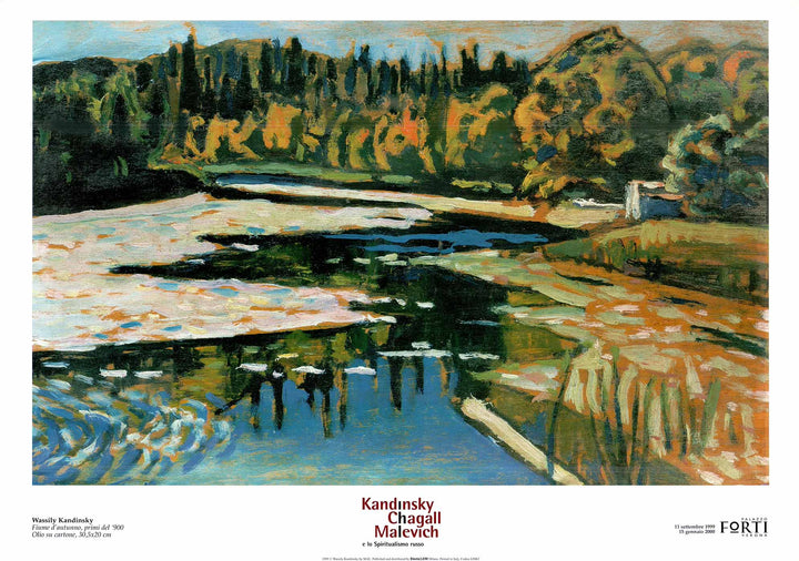 Autumn river, early 1900s by Wassily Kandinsky-20 X 28 Inches (Poster)