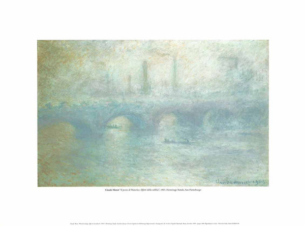 Waterloo Bridge (Fog Effect), 1903 by Claude Monet - 12 X 16" (Poster)
