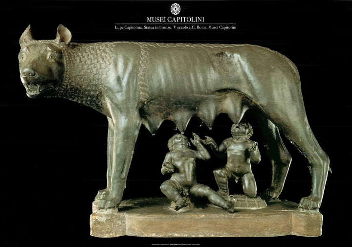 Capitoline Wolf, Bronze statue. Capitoline Museums- 20 X 28 Inches (Poster)