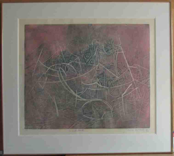 Le Recit by Shoichi Hasegawa - 28 X 31 Inches (Framed Etching Numbered & Signed) H.C.