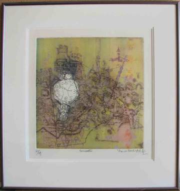Rencontre by Shoichi Hasegawa - 21 X 22 Inches (Framed Etching Numbered & Signed) 60/99