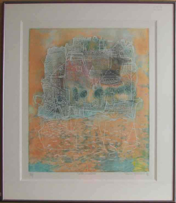 Soiree Insulaire by Shoichi Hasegawa - 28 X 32 Inches (Framed Etching Numbered & Signed) 53/99