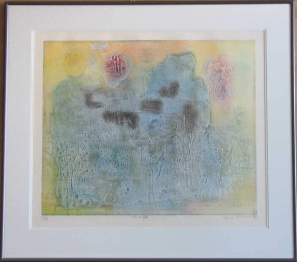 Ciel En Fête by Shoichi Hasegawa - 29 X 32 Inches (Framed Etching Numbered & Signed) 77/99
