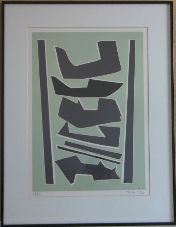 La Magnanerie de la Ferrage III by Alberto Magnelli - 21 X 28 Inches (Framed Lithograph Numbered & Signed) 23/75