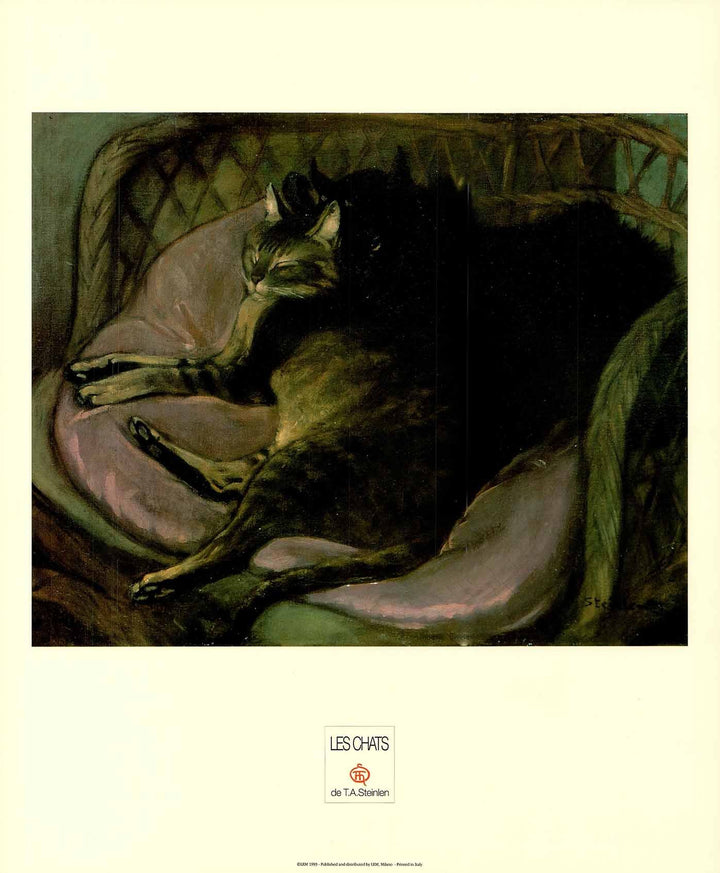Cat Stretched out on Sofa, 1888 by Steinlen - 10 X 12 Inches (Poster)