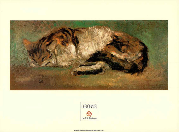 Chiffon Asleep by Steinlen - 12 X 16 Inches (Poster)