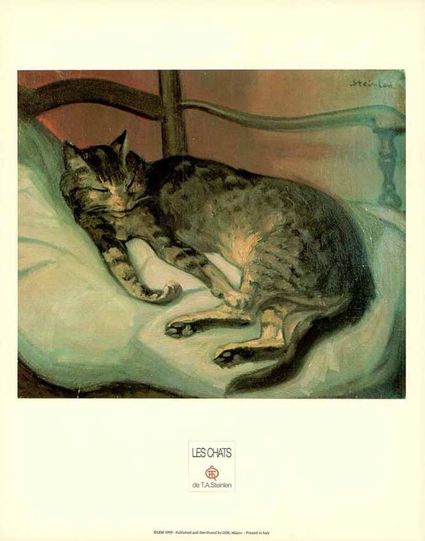 Cat Lying Down II, 1898 by Steinlen - 20 X 24 Inches (Poster)