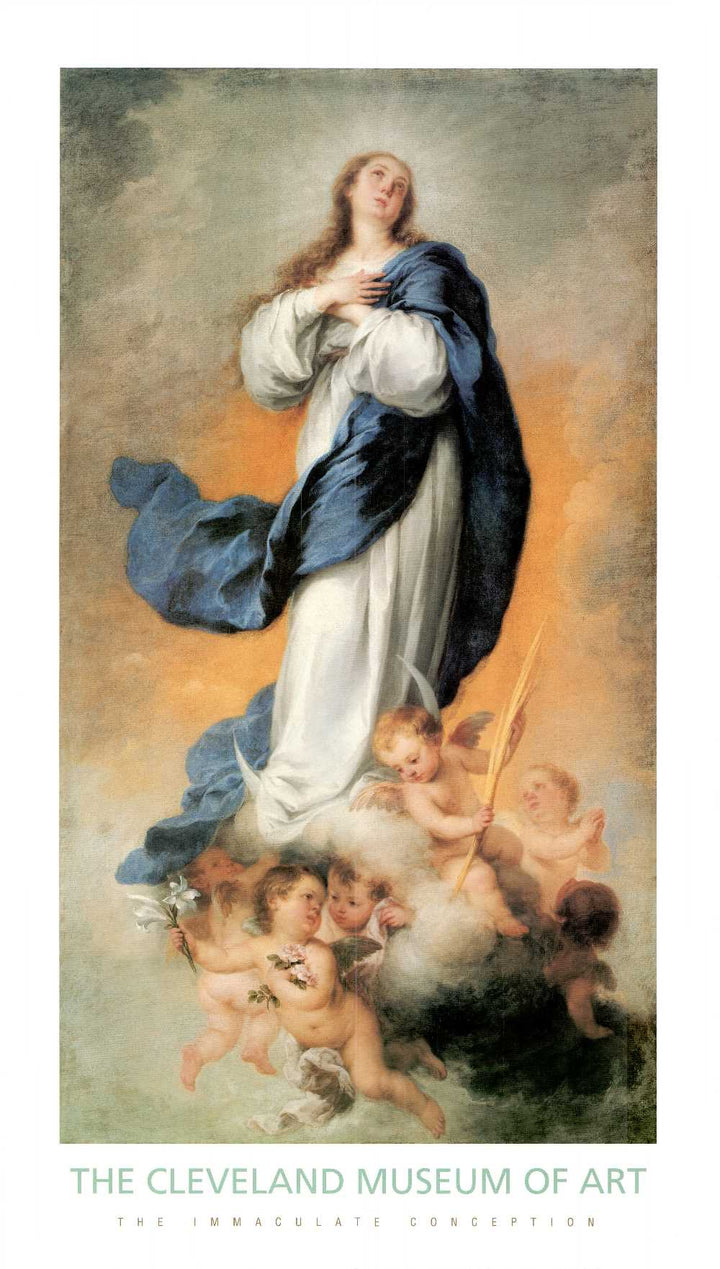The Immaculate Conception by Bartolomé Murillo - 22 X 38" - Fine Art Poster.