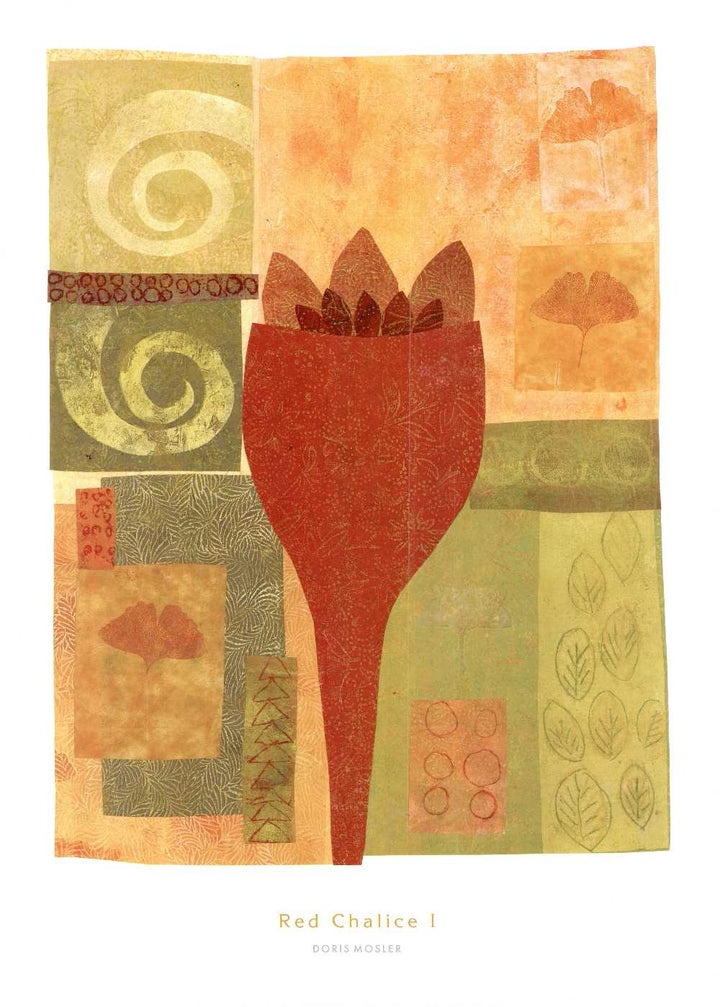 Red Chalice I by Doris Mosler - 19 X 26" - Fine Art Poster.