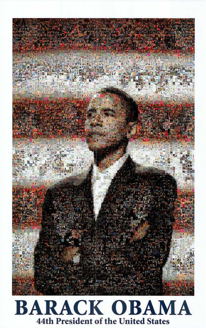 Obama Mosaic by Dana McCullough - 23 X 36" - Fine Art Poster.