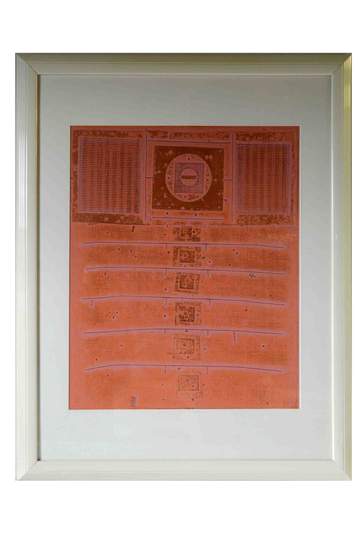 An Old Machine by Jacques G. de Tonnancour - 30 X 37" (Framed Silkscreen Stamp Print from the Markgraf Collection) - Fine Art Poster.
