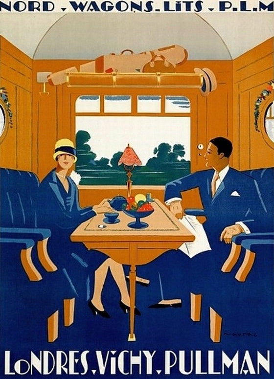 Nord Wagons-Lits P.L.M by Jean-Raoul Naurac - 24 X 36" - Fine Art Poster.