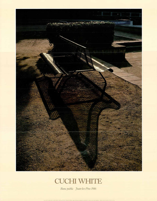 Public Bench, 1986 by Cuchi White - 24 X 32" - Fine Art Poster.