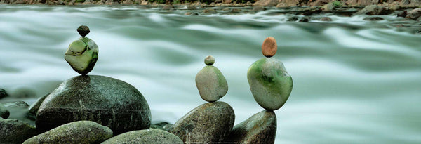 Stones by Ron Watts - 13 X 38" - Fine Art Poster.