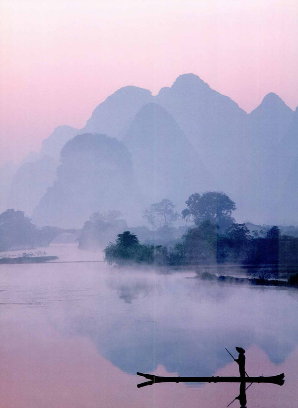 On the Li River, Guilin, China - 20 X 28" - Fine Art Poster.