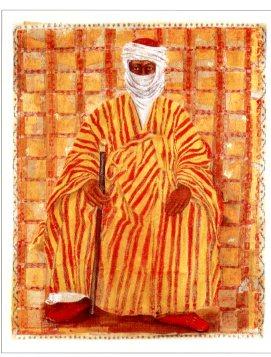 L'homme a la Robe Rayée by Katherine Tisne - 16 X 20 Inches (Art Print)