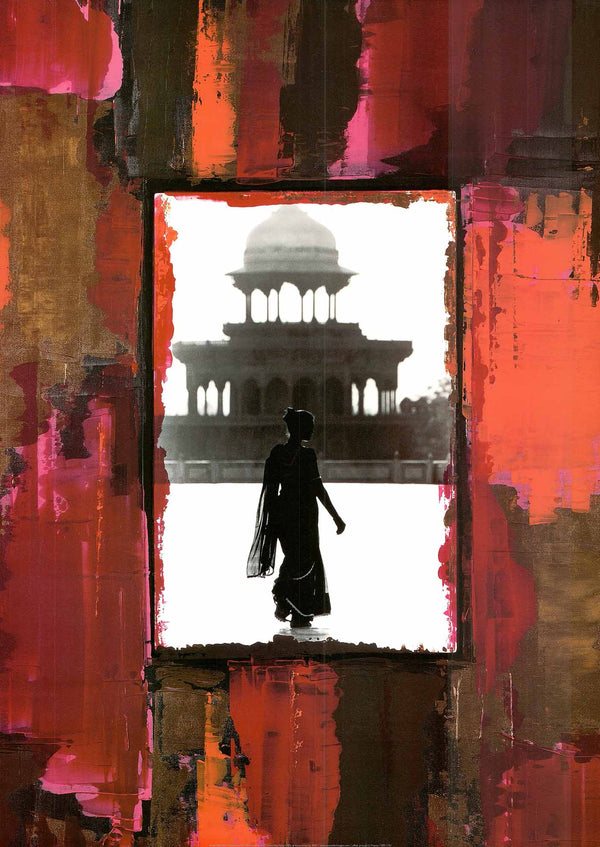 Woman in India by Anne Valverde - 20 X 28 Inches (Art Print)