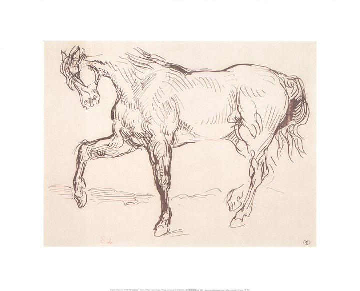 Horse by Eugene Delacroix - 16 X 20 Inches (Poster)
