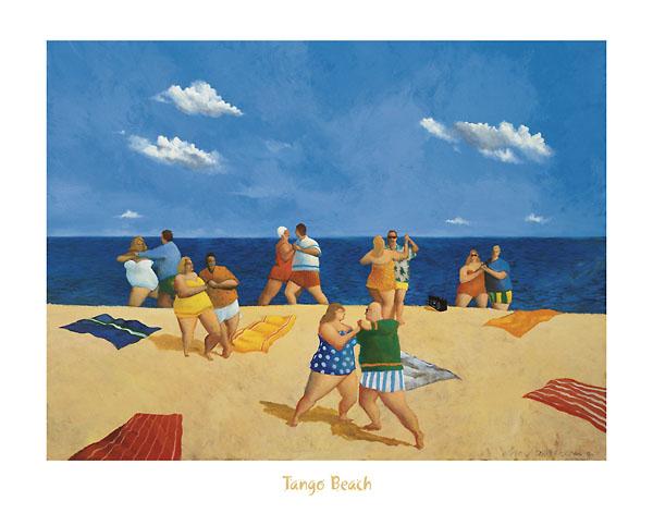Tango Beach by Michael Paraskevas - 22 X 28" - Fine Art Poster.