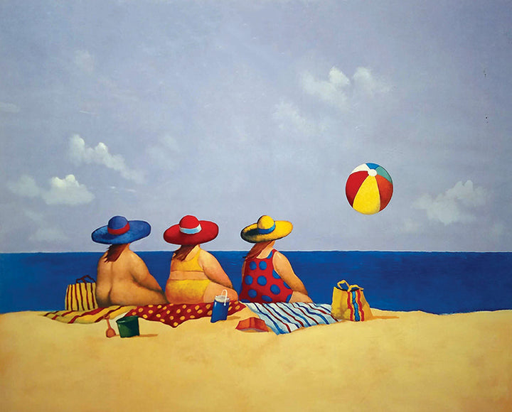 Three Ladies Sunning by Michael Paraskevas - 8 X 10 Inches (Poster)