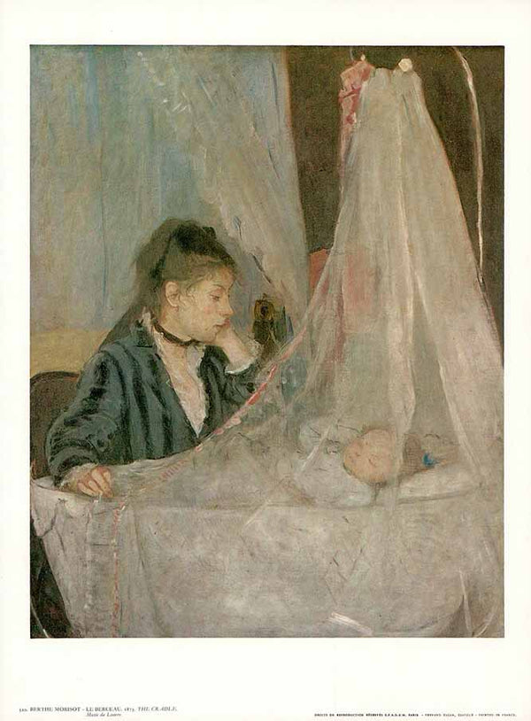 The Cradle, 1873 by Berthe Morisot - 10 X 12"- Fine Art Poster.