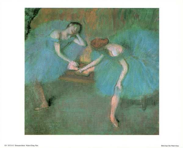 Dancers in Blue by Edgar Degas - 10 X 12 Inches (Art Print)