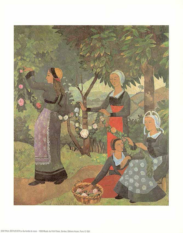 La Guirlande de Roses, 1898 by Paul Sérusier - 10 X 12"- Fine Art Poster.