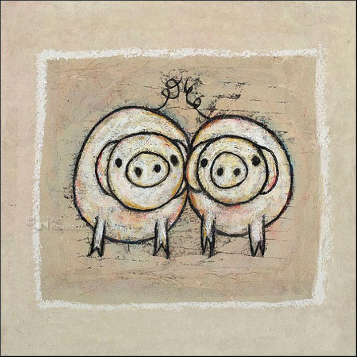 Coming Together by Hans P. Innemee - 6 X 6 Inches (Greeting Card)