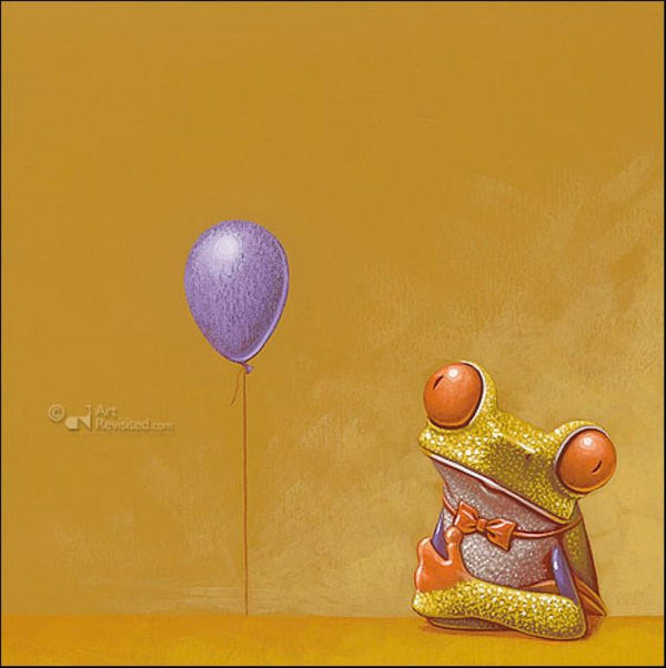 Purple Balloon, 2012  by Jasper Oostland - 6 X 6 Inches (Greeting Card)