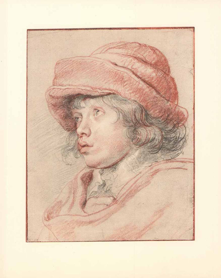 Nicolaas Rubens Wearing a Red Felt Cap, 1625-1627 by Peter Paul Rubens - 12 X 16" - Fine Art Poster.