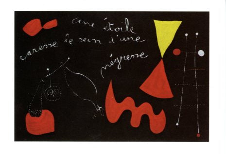 A Star Caresses the Breast of Negress, 1938 by Joan Miro - 5 X 7 Inches (Greeting Card)