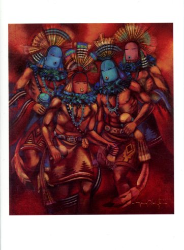 Red Mesa revisité par Tony Abeyta – 12,7 x 17,8 cm (carte de vœux)