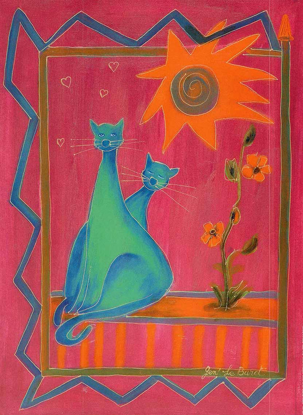Cats II by Gen Le Buret - 12 X 16 Inches (Poster)