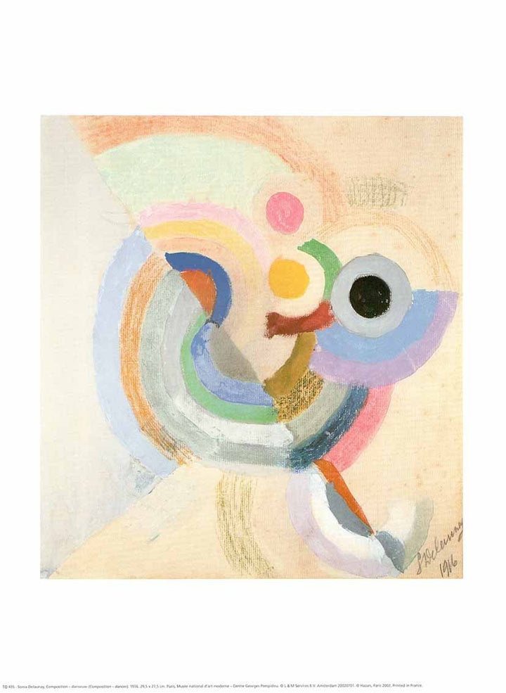 Composition - Dancer, 1916 by Sonia Delaunay - 12 X 16 Inches (Poster)