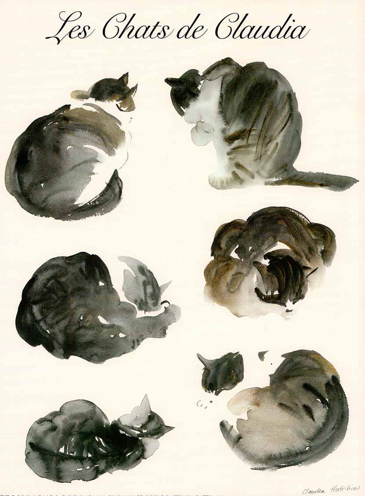 Claudia's Cats by Claudia Hutchins - 12 X 16 Inches (Poster)