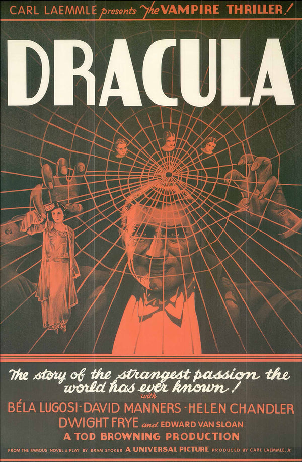 Dracula - 24 X 36" - Affiche de film vintage beaux-arts.