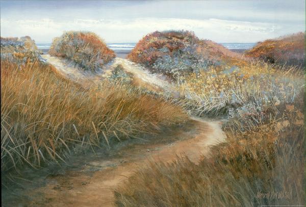 Path to the Beach I, 2000 by Kenneth Wilson - 24 X 36 Inches - Fine Art Poster.