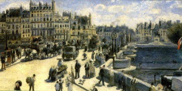 Le Pont-Neuf, 1872 by Pierre-Auguste Renoir - 4 X 8 Inches (Greeting Card)