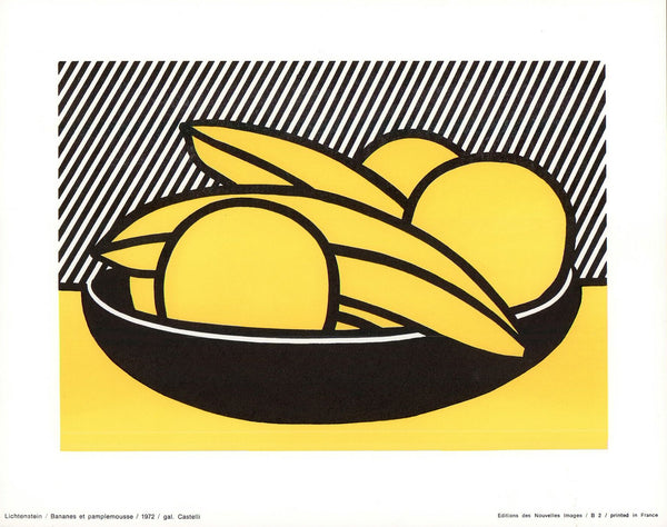 Bananas and Grapefruit, 1972 by Roy Lichtenstein - 10 X 12 Inches (Art Print)