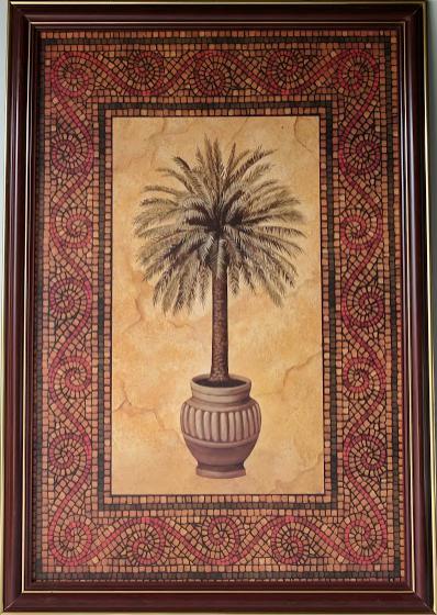 Palm Mosaic II - (Framed Giclee on Masonite Ready to Hang)