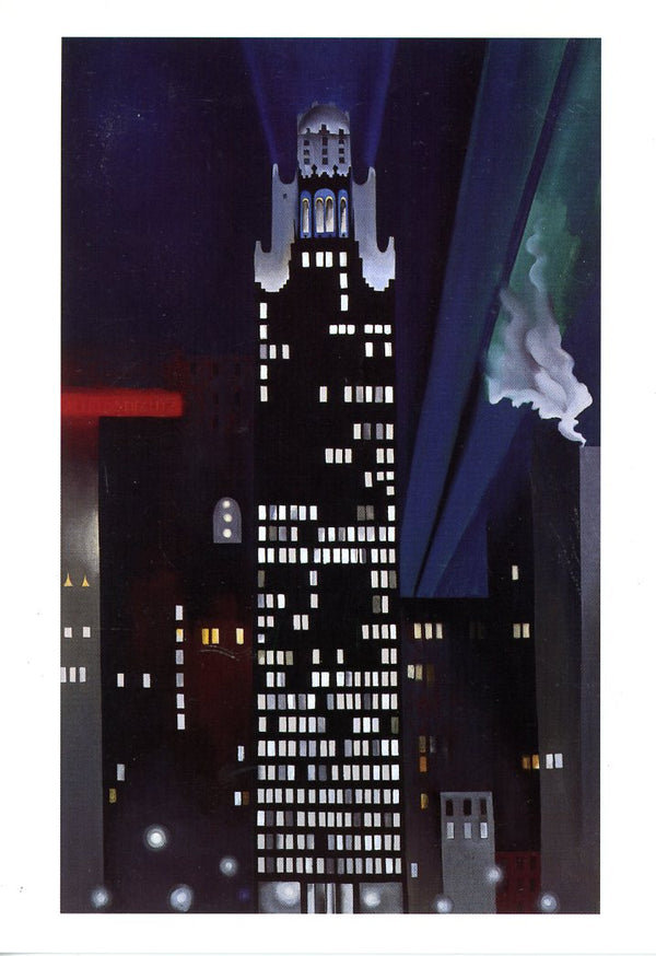 Radiator Building- Night, New York, 1927 by Georgia O'Keeffe - 5 X 7 Inches (Greeting Card)
