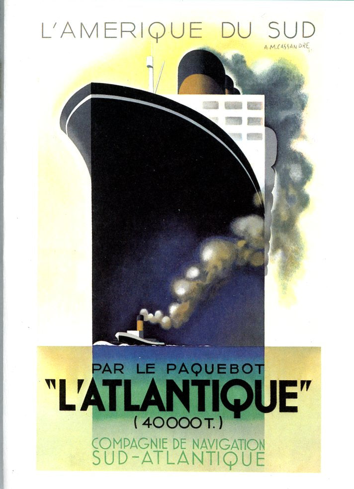 L'Atlantique by Cassandre - 5 X 7 Inches (Vintage Greeting Card)