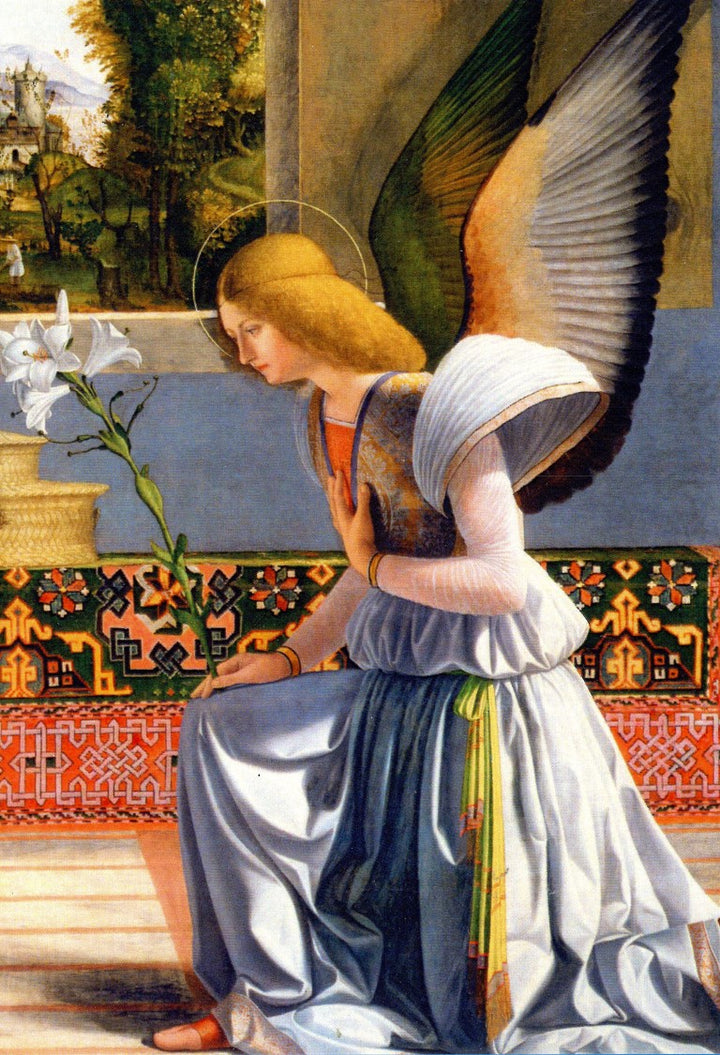 Annunciation to Mary, 1505 by Andrea Previtali - 5 X 7" (Greeting Card)