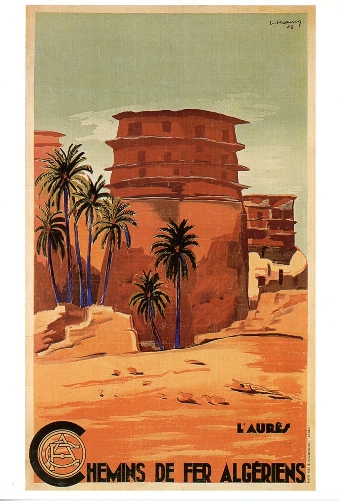 The ksars. Traditional Architecture in the Aures, Algerie - 5 X 7 Inches (Vintage Greeting Card)