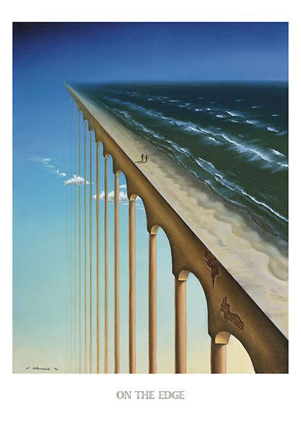 On the Edge by Samy Charnine - 24 X 34 Inches (Art Print)