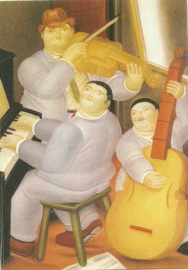 Three Musicians, 1983 by Fernando Botero - 5 X 7 Inches (Greeting Card)